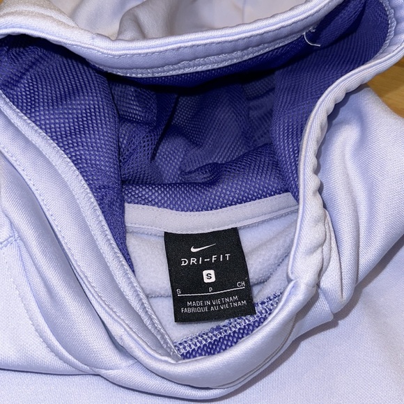 Nike Dri-Fit Purple Lavender Hoodie Performance Swoosh Girls Size Small 8-10 - Picture 5 of 7